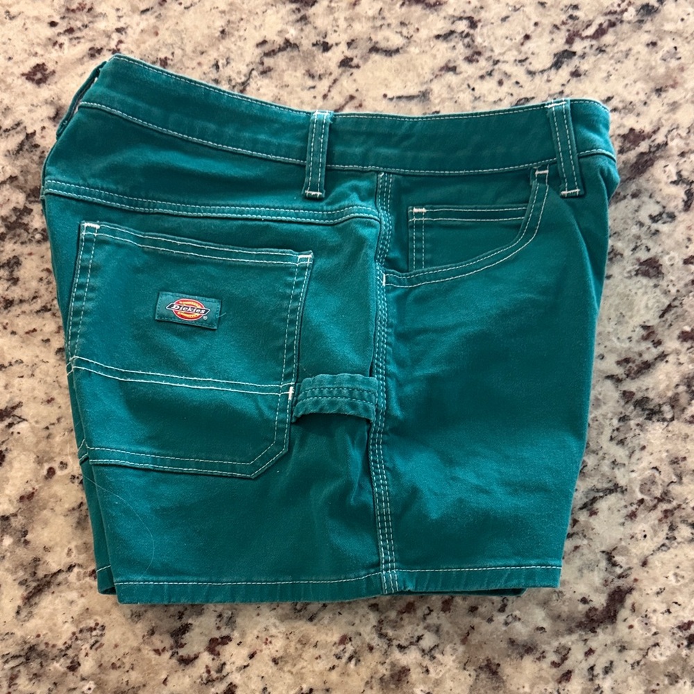 Dickies Women's High Waisted Carpenter Shorts 3" - Deep Lake - Picture 4 of 7